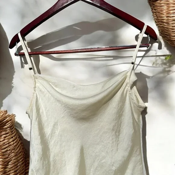 Show Me Your MuMu Ivory Keaton Satin Camisole Tank Size Small - Picture 10 of 11